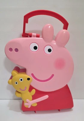 Peppa Pig Plastic 11 Inch Carring Case W/ Handle!  - Image 1 of 3