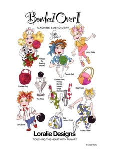 Loralie Designs Machine Embroidery Bowled Over 2 USB/FLASH DRIVE - Picture 1 of 2