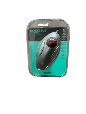 Logitech TRACKMAN Marble Corded Trackball Mouse T-BC21 Wired 910-000806 NEW - Image 1 of 3