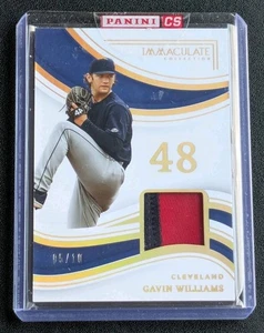 2023 Panini Immaculate Gavin Williams #JNM-GW Cleveland Patch /10 Cleveland  - Bild 1 von 2
