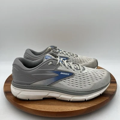 Size 10 B Brooks Womens Dyad 11 Gray/blue Running Sneakers Shoes 1203121B065 - Image 1 of 4