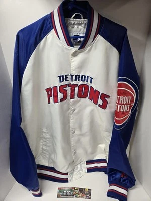 Chaqueta de iniciación Detroit Pistons botón a presión NBA baloncesto 4XL  Foto 1 de 4
