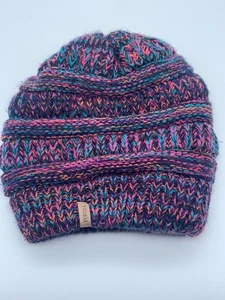 Furtalk Beanie Strickmütze Damen One Size Winter lässig rosa orange blau schwarz - Bild 1 von 11