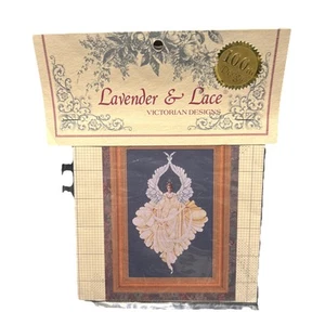 Vintage Lavender Lace Cross Stitch Pattern Graph - Peace Angel NIP - Picture 1 of 2