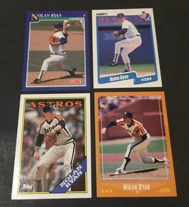 NOLAN RYAN 4 Card Lot 1990 Fleer 1988 & 1991 Score 1988 Topps Astros Rangers Hof - Bild 1 von 1