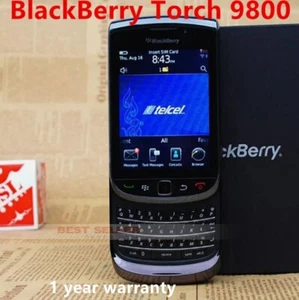 NEW BlackBerry Torch 9800 Slider 3G GSM Unlocked 5MP 4GB Black QWERTY Smartphone - Picture 1 of 9