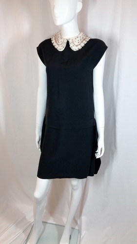 ELEGANTE ABITO NERO DI MARCA MIU MIU TAGLIA 38 MADE IN ITALIA NUOVO ETICHETTA