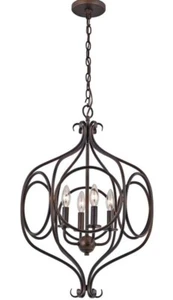 4-Light Rubbed Oil Bronze Pendant 10414ROB - Picture 1 of 3