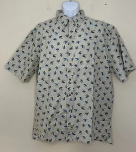 Camisa de Pesca Redington Para Hombre Algodón Manga Corta Verde Azul Mosca Pez NUEVA Talla L - Imagen 1 de 7