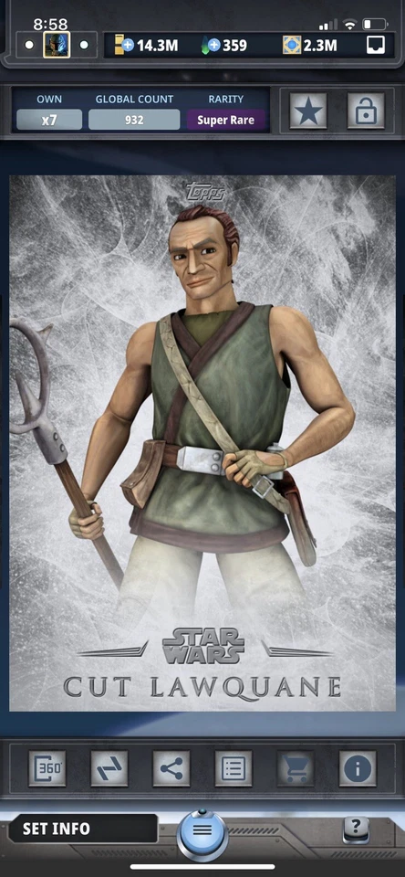 Topps Star Wars Digital Card Trader Clone Wars Inception Cut Lawquane Insert - Image 1 of 1
