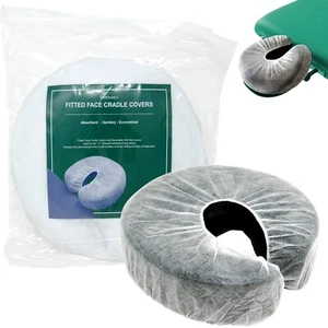 100-1000 Pc Disposable Fitted Face Rest Covers for Massage Table Headrest Cradle - Picture 1 of 7
