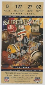 Kurt Warner Autographed Super Bowl XXXIV Ticket St. Louis Rams w Insc ! BAS W - Picture 1 of 2