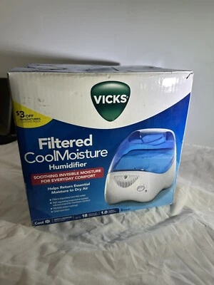 Vicks Filtered Cool Moisture Humidifier V3100 KAZ Works w/ Box Manual - Image 1 of 4
