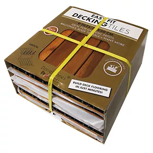 Easy Fit Wooden Click Deck Decking Tiles Hardwood Patio Garden Outdoor Balcony - Picture 1 of 8