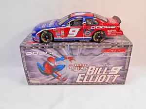 BILL ELLIOTT #9 DODGE/SPIDER-MAN 1/24 ACTION 2001 DODGE NASCAR DIECAST - Picture 1 of 11