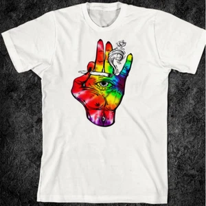 Weed T-Shirt Marijuana Cannabis Acid House Techno Trippy Hip Hop Psychedelic tee - Picture 1 of 1