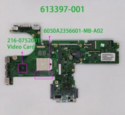 For HP Laptop ProBook 6445b 6455b 6555b 613397-001 6050A2356601 Motherboard - Image 1 of 3