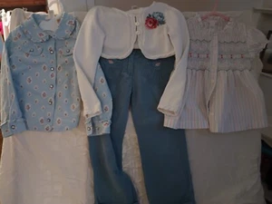 Janie and Jack Girl - "Western Equestrian" - 4 Pc. Lot - Sweater/Shirts/Pant - Picture 1 of 13
