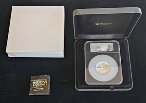 Australia 2019P 5oz Silver High Relief Moon Landing PF70UCAM NGC 4962914-124 OGP - Picture 1 of 6
