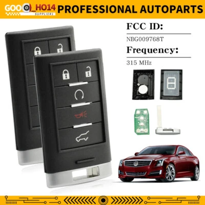 Replacement for Cadillac 2010-2015 SRX 2013-2014 ATS XTS Remote Key Fob Entry US Foto 1 de 4