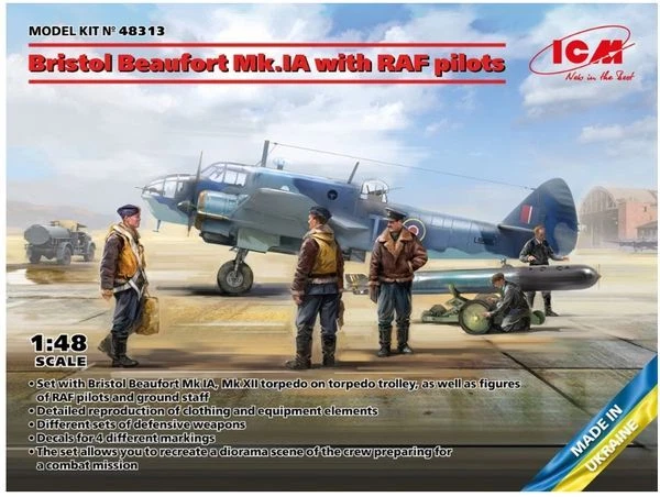 Bristol Beaufort Mk IA 1/48 - ICM 48313 - Immagine 1 di 1