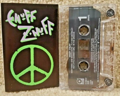Vintage 1989 Cassette Tape Enuff Z Nuff Self Titled Album Promo Promotional Copy Foto 1 de 4