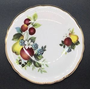 Plato miniatura Royal Grafton Butter Pat hueso fino porcelana fruta INGLATERRA AÑOS 60 de colección - Imagen 1 de 7