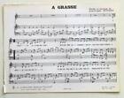 Partition vintage sheet music JEAN-CLAUDE MONNET : A Grasse * 70's