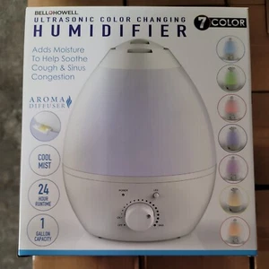 Bell + Howell 1 Gal.Ultrasonic 7 Color Changing LEDHumidifier w/ Aroma Diffuser - Picture 1 of 3