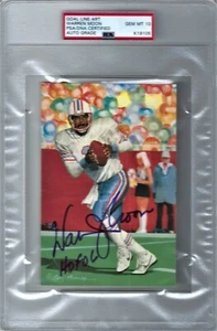 WARREN MOON SIGNED GOAL LINE ART CARD GLAC AUTOGRAPHED PSA/DNA 10 GEM - Picture 1 of 1