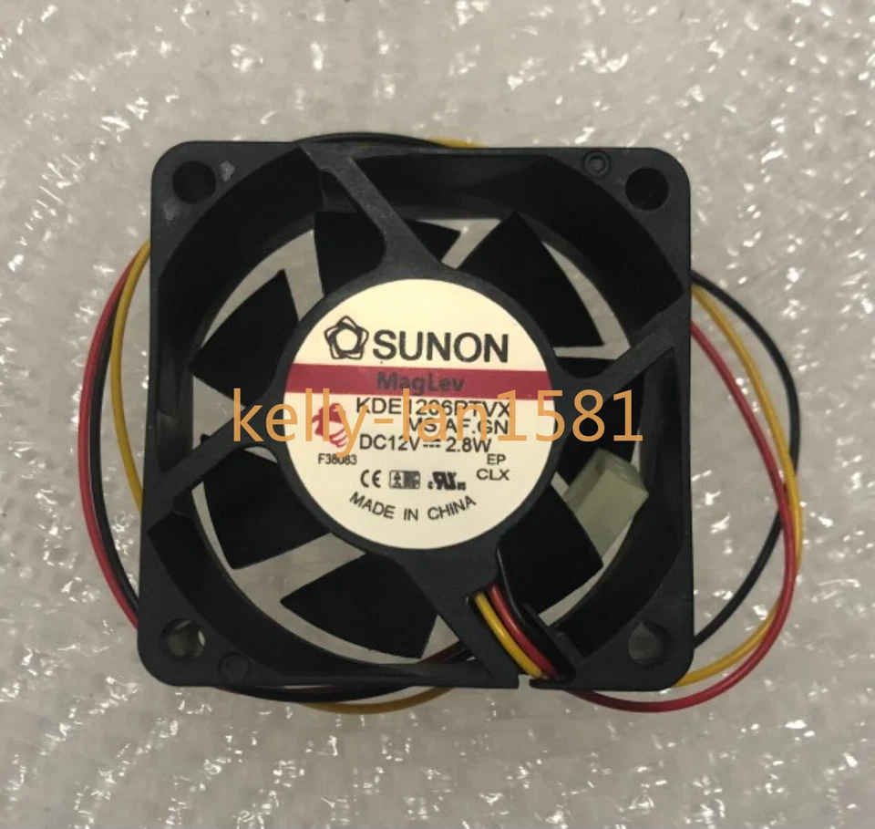 100% Test 1pc SUNON KDE1206PTVX 12V 2.8W 6025 6CM 2-wire Cooling Fan - Image 1 of 1