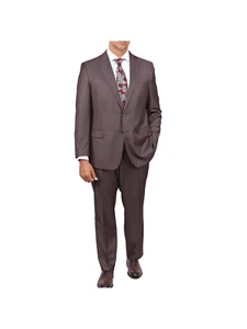 Blujacket Mens Brown 100% Reda Wool Regular Fit Suit - Picture 1 of 7