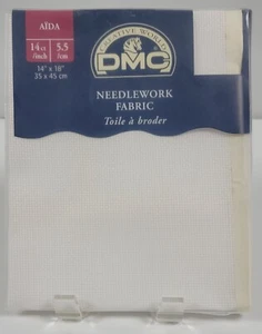 DMC Needlework Fabric ~ 14 Count Aida ~ 14"x18" ~ Off White 712 - Picture 1 of 6