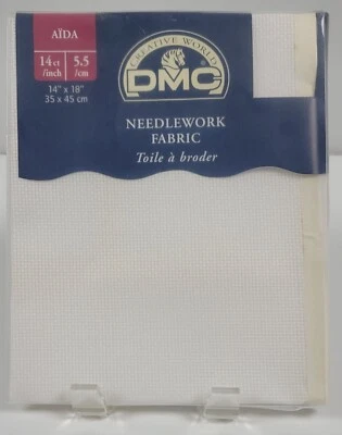 DMC Needlework Fabric ~ 14 Count Aida ~ 14"x18" ~ Off White 712 - Image 1 of 4