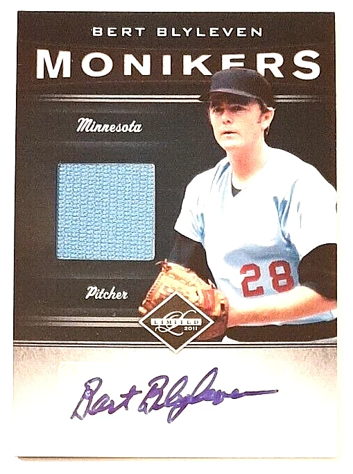 Camiseta deportiva 2012 Limited Monikers Relic Signatures #2 Bert Blyleven autógrafo #24/30 Foto 1 de 3
