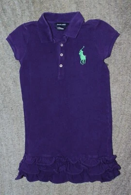 Ralph Lauren Girls Purple Short Sleeve Dress - Size 6 - EUC - Image 1 of 4