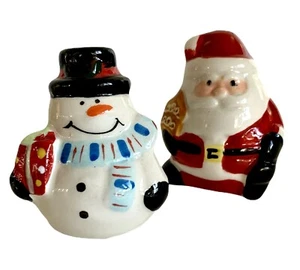 Papá Noel y Muñeco de Nieve Sal N Pimienta Coctelera NUEVO Navidad Vacaciones Cocina Decoración - Imagen 1 de 11