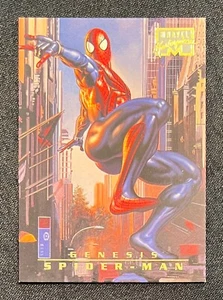 1996 MARVEL MASTERPIECES # 87 SPIDER-MAN BASE CARD BORIS JULIE BELL ART NM/M - Picture 1 of 3