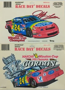 Jeff Gordon #24 Hendrick Racing Static Cling Decals 1995 Lot of 2 Vintage - Bild 1 von 6