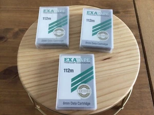 3 x ExaByte ExaTape 112m 8mm Data Tape Cartridge 180093 2 x New Sealed 1 used - Photo 1/3