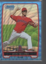 JOHN HELLWEG  2012 BOWMAN CHROME PROSPECTS BLUE WAVE REFRACTOR #BCP218