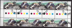 1992 AAT Australian Antarctic Territory $1 Royal Penguin CTO Gutter Block of 10 - Picture 1 of 1