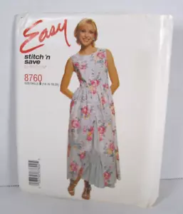 McCall's Easy Stitch 'n Save 8760 Dress & Petticoat Misses' 14-20 Pattern Uncut - Picture 1 of 2