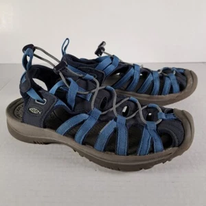 Keen Whisper Sandals Womens 7.5 Blue Strappy Waterproof Shoes Hiking Outdoor - Picture 1 of 12