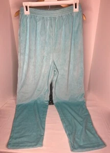 VINTAGE Hampton Sport Womens Size Medium Terry Pull On Sweatpants Teal - Picture 1 of 3