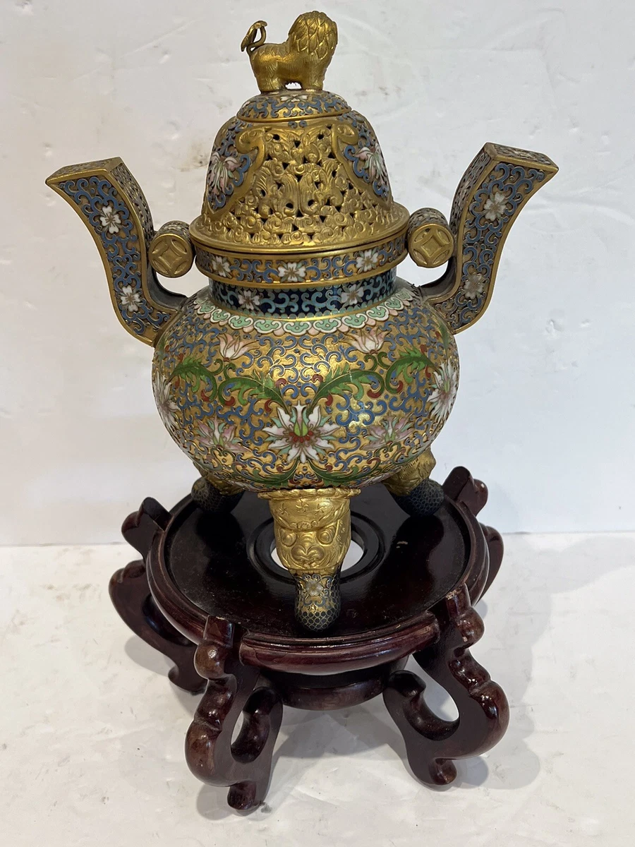 中国景泰蓝在中国古董香炉| eBay