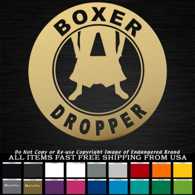 Calcomanía adhesiva Panty Boxer Dropper redonda niña bajo impulso JDM divertida camión coche Foto 1 de 4