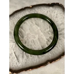 Brazalete Brazalete Vintage Jade Verde Profundo - Imagen 1 de 8