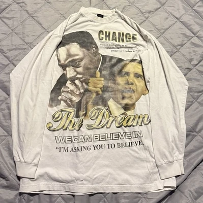 Camisa manga larga MLK X Obama Megaprint "The Dream" para hombre talla XXL Foto 1 de 4