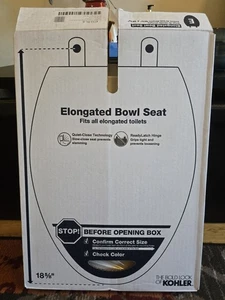 Kohler 4733-RL-0 Glenbury länglicher WC-Sitz mit Softclose - Weiß - Bild 1 von 4